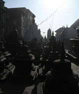 katmandu lighted spires